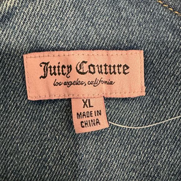 Juicy Couture Shortall Raw Hem Casual Stretch Blue XL NWT - Picture 7 of 8